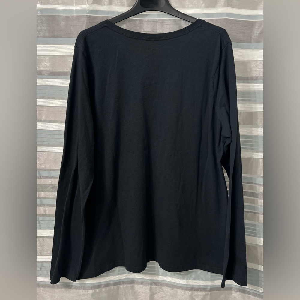 Air Force Falcons Women's Campus Black Long Sleeve V-Neck Shirt - Picture 2 of 7